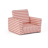 Opvouwbare fauteuil - Stripe Clay Pink - Kid's Concept