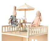 Miniatuurtuinset met tafel, bank en stoel