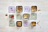 Snackdoosjes stainless steel - set van 3 - Happy Fruits - Cherry
