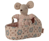 Babymuis in draagmand - Rose