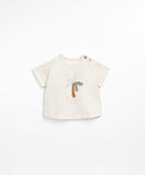 T-shirt met palmboom - Fiber