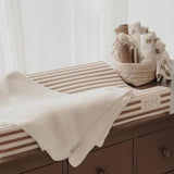 Aankleedkussen 50x70 - Fat stripe Taupe - Meyco