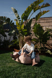 Outdoor Square Ottoman - Seashell