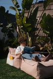 Outdoor Square Ottoman - Seashell