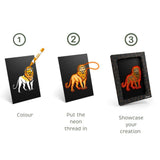 Kidyneon - kit for luminous artwork - Animals - Kidywolf