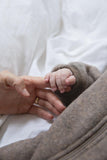 Wollen onesie met rits - Walnut mélange