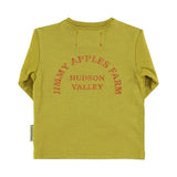 T-shirt met lange mouwen - Olijfgroen met appelprint