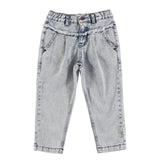 Mom fit broek - Washed light blue