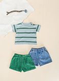 T-shirt met strepen - Botanical