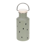 Drinkfles stainless steel - Happy Prints - Light Olive