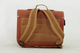Lederen boekentas met magneetsluiting - Chestnut