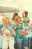 Babybroek - blauw & groen geruit