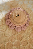 Wasbaar vloerkussen Pink Daisy