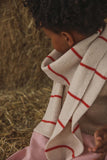 Sjaal Igor - Cream + Red