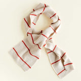 Sjaal Igor - Cream / Red - Hvid