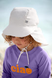 Zonnehoedje met flap - Sea Salt