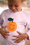 UV-zwemshirt met lange mouwen - Orange Pale Pink
