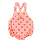 Romper - Roze met rode hartjes