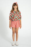 Short - rood & ecru geruit