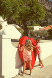 Short - rood & ecru geruit
