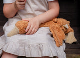Knuffel gans met warmtekussen pitjes - Small - Rust - Senger Naturwelt