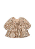 Lila jurk - Gold glitter