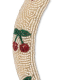 Haarband met parels Cherry