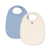 Afwasbare slabbetjes - Navy Dot / Rain washed