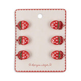 Haarspeldjes Mini fraise 6-pack - Strawberry