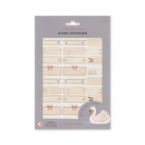 Naamstickers - Swan blue