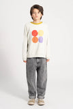 Sweater - Ecru met multikleur print met cirkels