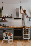 Houten leertoren Step'n sit - Gray met zilver - Ette Tete