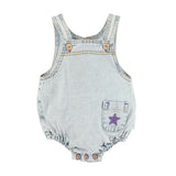 Romper - washed blue denim