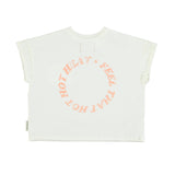 T-shirt - ecru met hart print