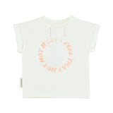 T-shirt - ecru met hart print