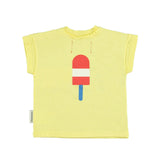 T-shirt - geel met ijsjeprint