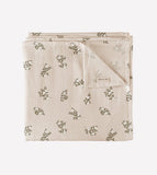 Swaddle blanket muslin 110x110cm - Holly Flowers