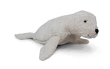 Cuddly animal zeehond wit met warmtekussen kersenpitjes - Small - Senger Naturwelt